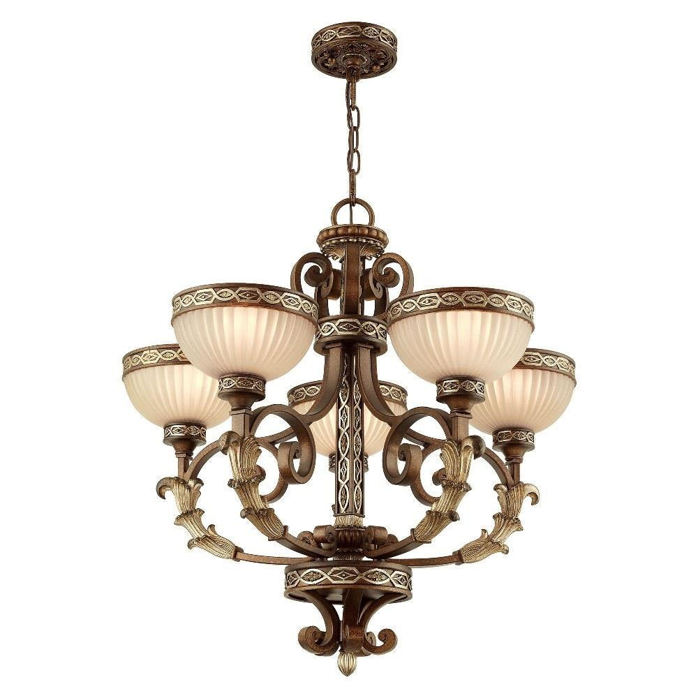 Livex Lighting - 8545-64 - Seville - 5 Light Chandelier in French Country Style - 26 Inches wide by 26.5 Inches high