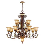 Livex Lighting - 8559-63 - Villa Verona - 13 Light Chandelier in Mediterranean Style - 40 Inches wide by 39 Inches high