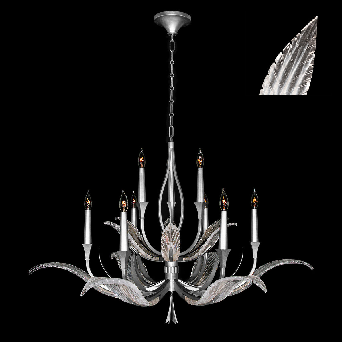 PLUME 45" W Round Chandelier