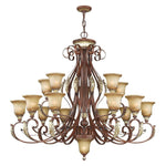 Livex Lighting - 8568-63 - Villa Verona - 16 Light Chandelier in Mediterranean Style - 50 Inches wide by 46.75 Inches high