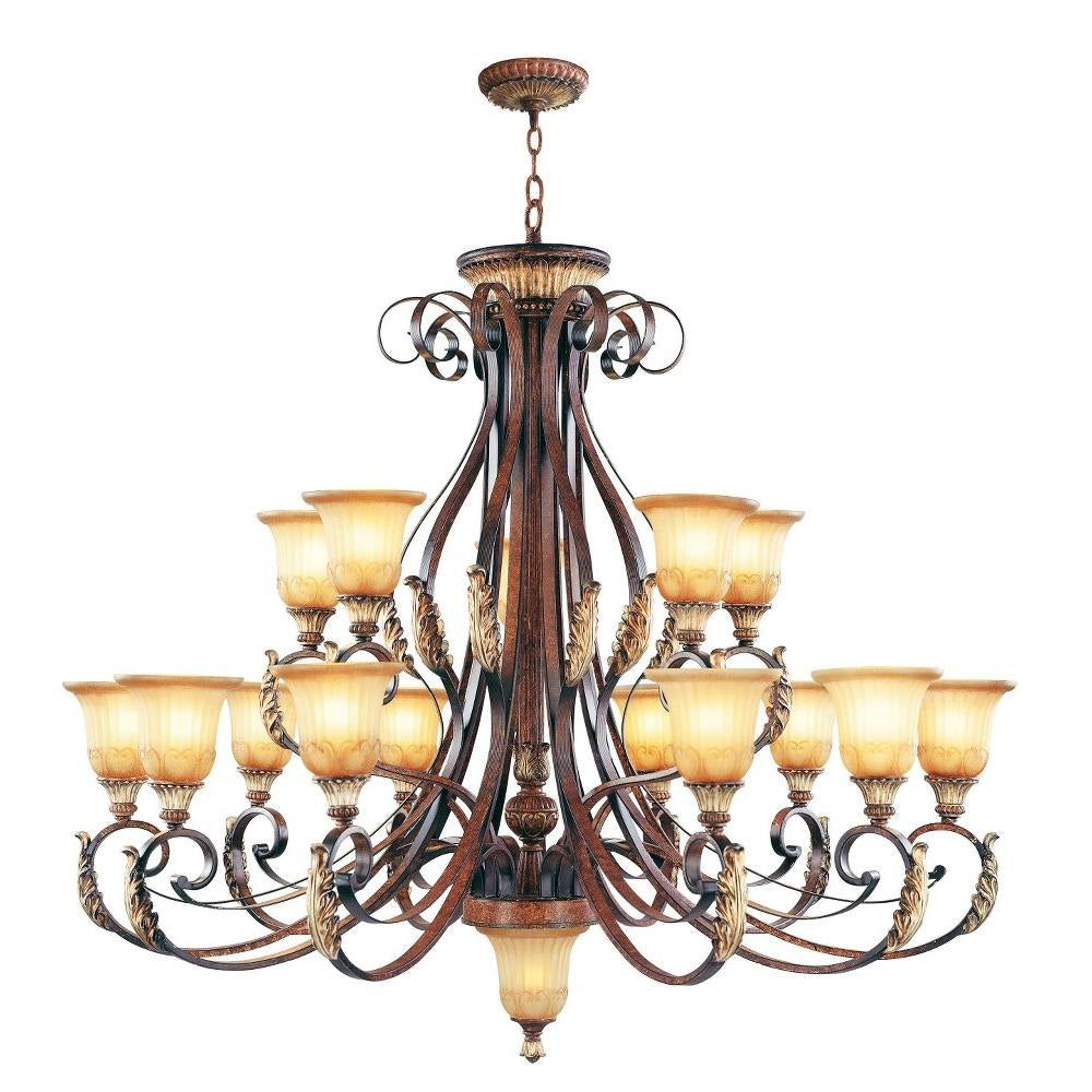 Livex Lighting - 8568-63 - Villa Verona - 16 Light Chandelier in Mediterranean Style - 50 Inches wide by 46.75 Inches high