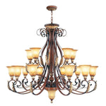 Livex Lighting - 8568-63 - Villa Verona - 16 Light Chandelier in Mediterranean Style - 50 Inches wide by 46.75 Inches high