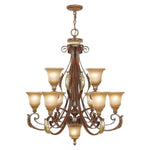 Livex Lighting - 8579-63 - Villa Verona - 10 Light Chandelier in Mediterranean Style - 33.25 Inches wide by 38 Inches high