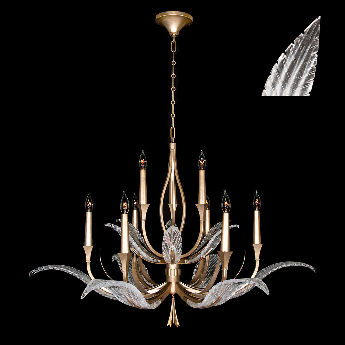 PLUME 45" W Round Chandelier