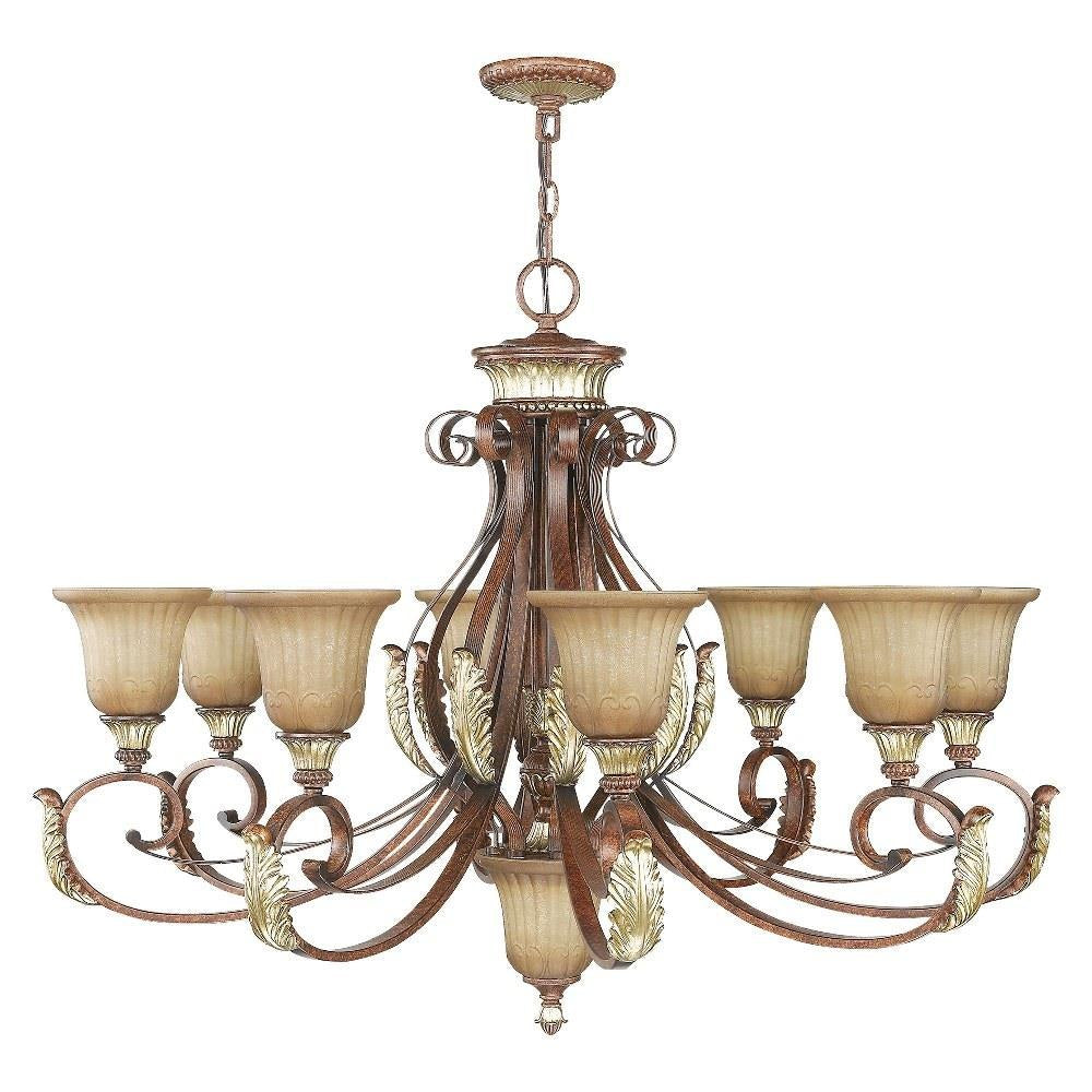 Livex Lighting - 8586-63 - Villa Verona - 9 Light Chandelier in Mediterranean Style - 40 Inches wide by 30.5 Inches high
