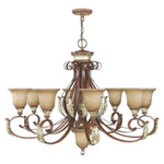 Livex Lighting - 8586-63 - Villa Verona - 9 Light Chandelier in Mediterranean Style - 40 Inches wide by 30.5 Inches high