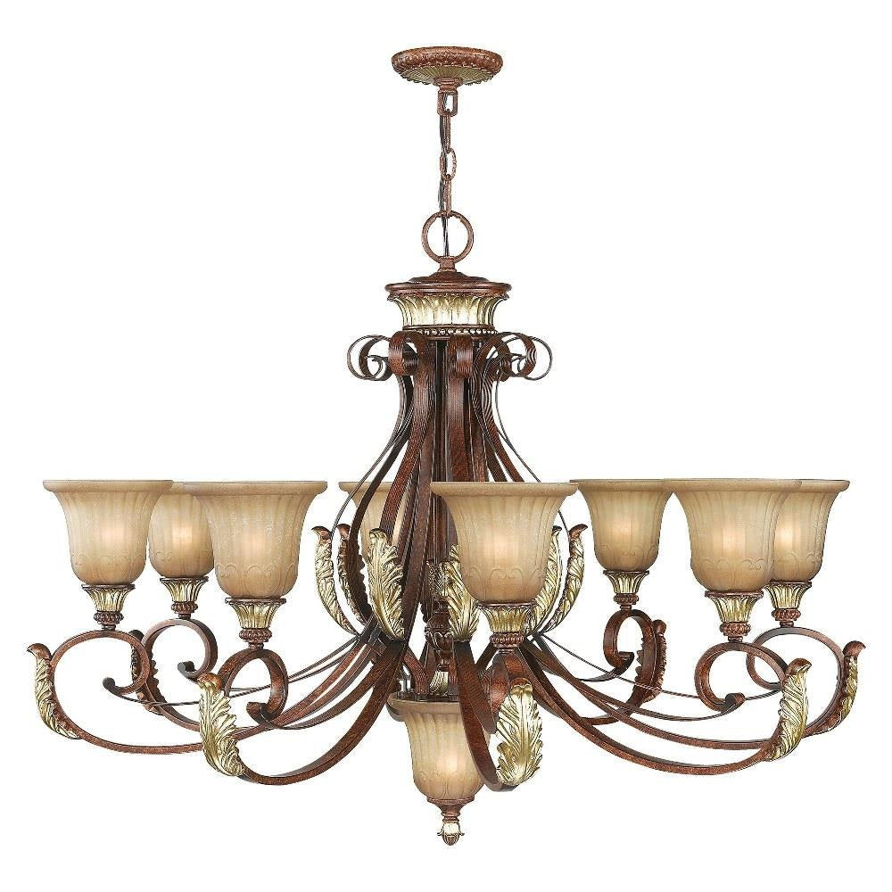 Livex Lighting - 8586-63 - Villa Verona - 9 Light Chandelier in Mediterranean Style - 40 Inches wide by 30.5 Inches high