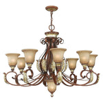 Livex Lighting - 8586-63 - Villa Verona - 9 Light Chandelier in Mediterranean Style - 40 Inches wide by 30.5 Inches high