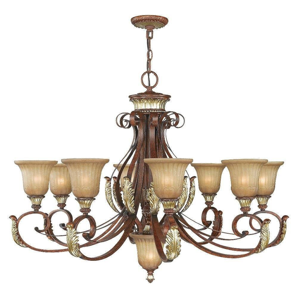 Livex Lighting - 8586-63 - Villa Verona - 9 Light Chandelier in Mediterranean Style - 40 Inches wide by 30.5 Inches high