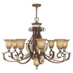 Livex Lighting - 8586-63 - Villa Verona - 9 Light Chandelier in Mediterranean Style - 40 Inches wide by 30.5 Inches high