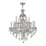 Polished Chrome Twelve-Light Chandelier