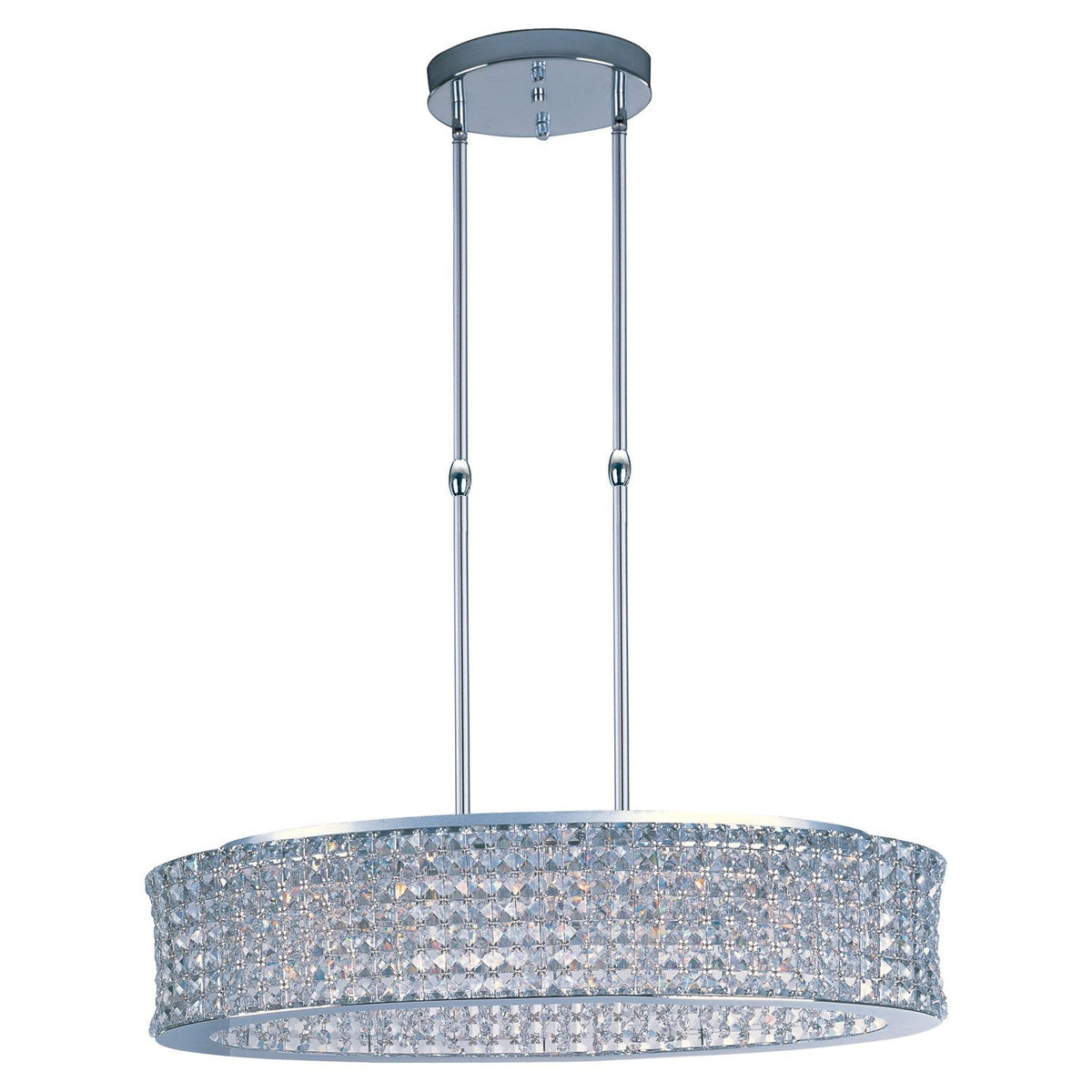 International Vision Polished Chrome 15-Light Single Pendant