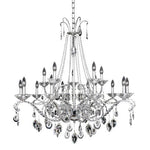 Chrome 15-Light Chandelier with Firenze Clear Crystal