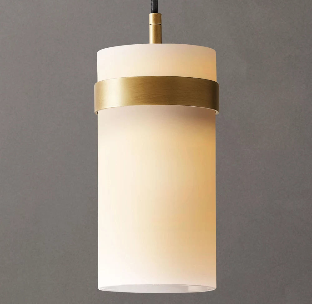 Ravelle Milk Glass Pendant 5"