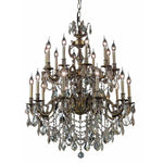 Marseille Bronze Twenty-Light Chandelier with Golden Shadow/Champagne Royal Cut Crystals