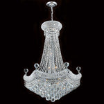 15-Light Chrome Finish with Clear-Crystals Chandelier