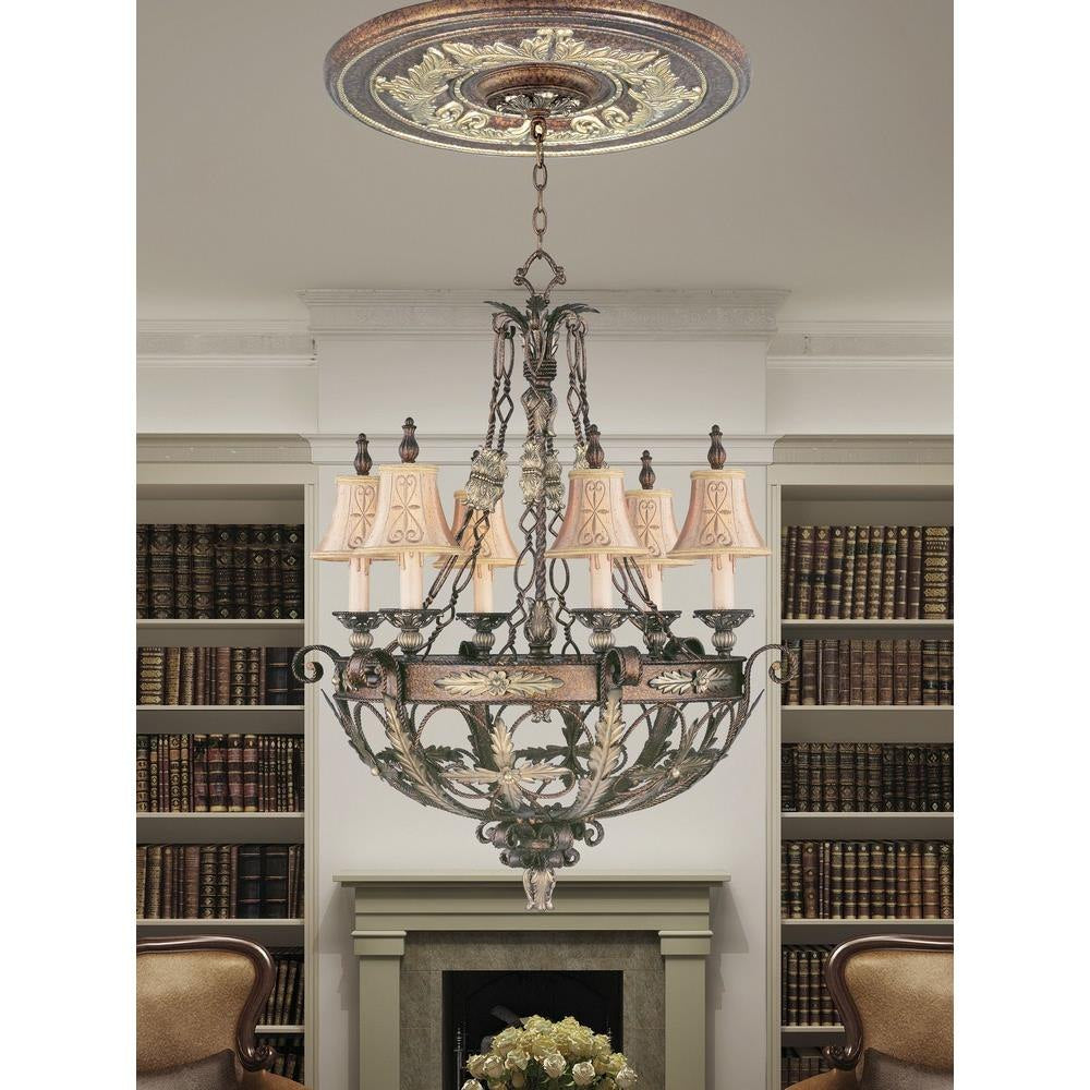 Bailey Street Home - 218-BEL-732911 - Broadlands Covert - 6 Light Chandelier in French Country Style - 30 Inches wide by 38.75 Inches high