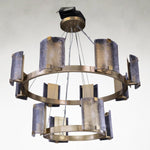 Claritas Series 12-Light 38-Inch Brass Two-Tier Chandelier Ceiling Fixture