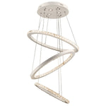 Elan Allos Flat White Three-Light LED Multi-Tier Chandelier