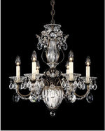 Etruscan Gold Seven-Light Clear Heritage Handcut Crystal Chandelier