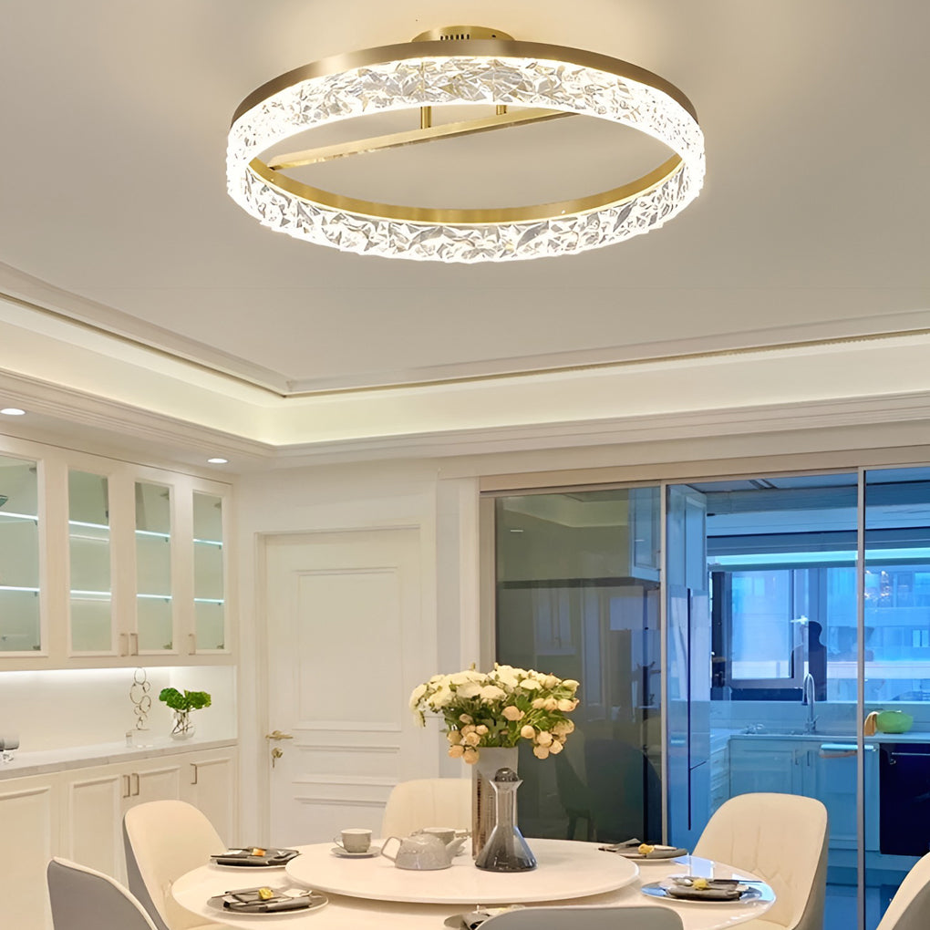 Minimalist Round LED 60W Gold Modern Ceiling Lamp Flush Mount Lighting
