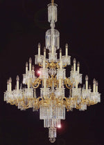 Fantastic Traditional crystal chandelier in Satin Gold plated finish