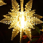2PCS Creative Snowflakes Decor Waterproof LED Solar Powered Lawn Light