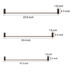 Modern Black LED Linear Ceiling Lights - L 23.6''/35.5''/47.2'