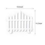 8-Pack Wave-Shaped Solar LED Lighted Garden Fence for Christmas