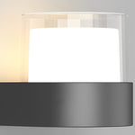 Square Round Waterproof LED Black Minimalist Solar Outdoor Wall Lights