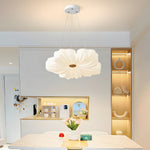 Nordic White Acrylic Flower Bedroom Ceiling Lamp - LED 3-Step Dimming