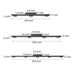 Modern Aluminum Black Long Bar Wall-Washing LED Ceiling Light - 3/4/5-Light