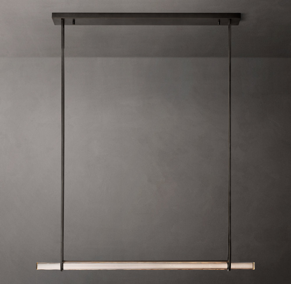 Audubon Crystal Single Bar Linear Chandelier 60"