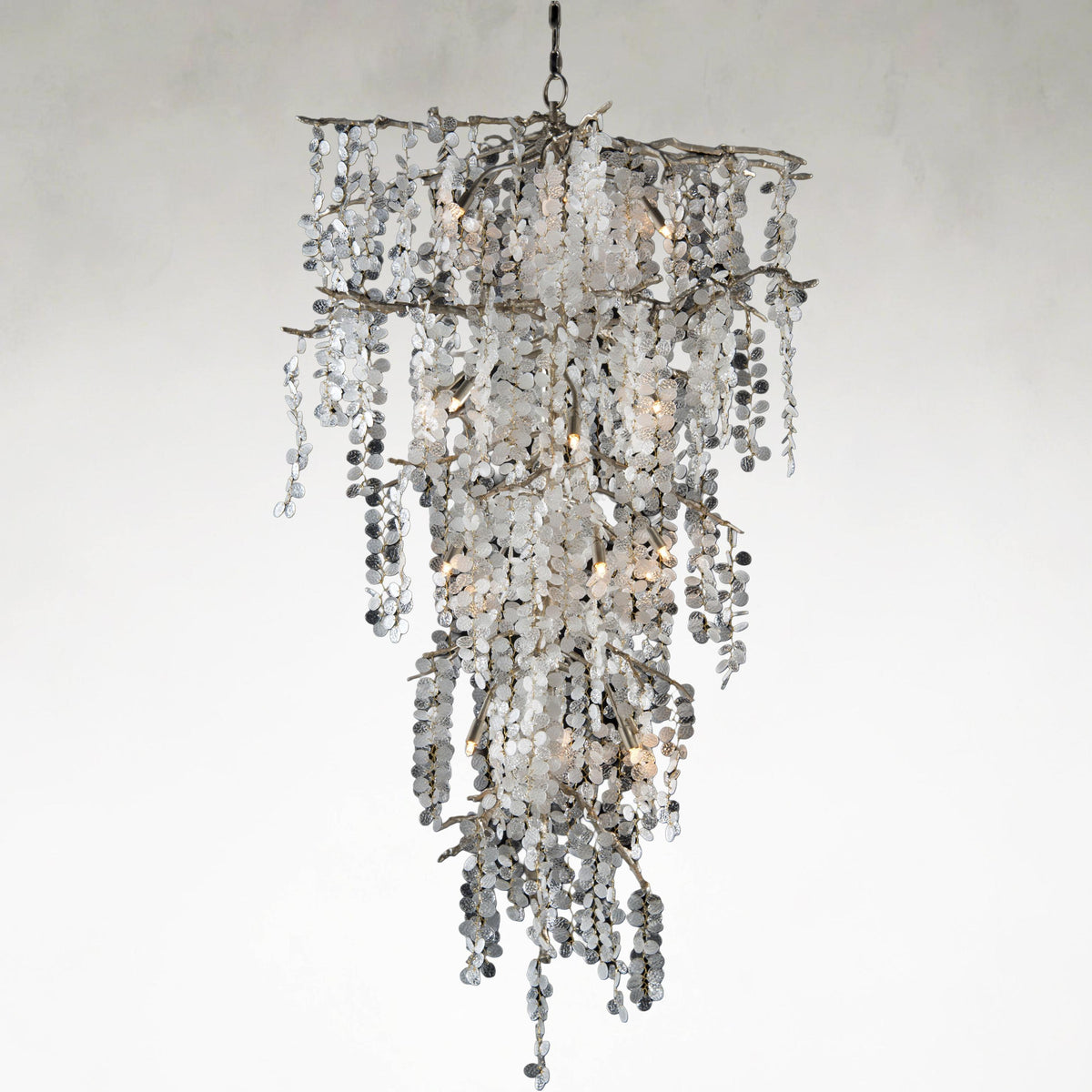 Shiro Noda 21-Light Pale Champagne Chandelier Ceiling Lamp