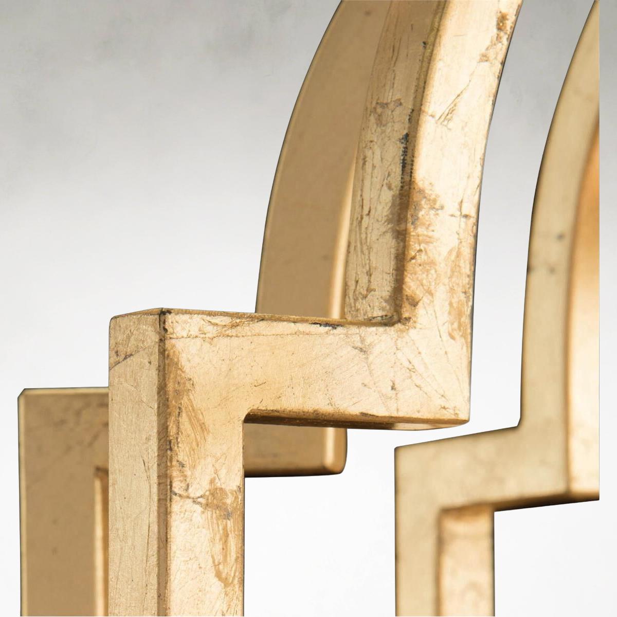 Leaha Eight-Light 37.5 Inch Gold Leaf Chandelier Ceiling Fixture