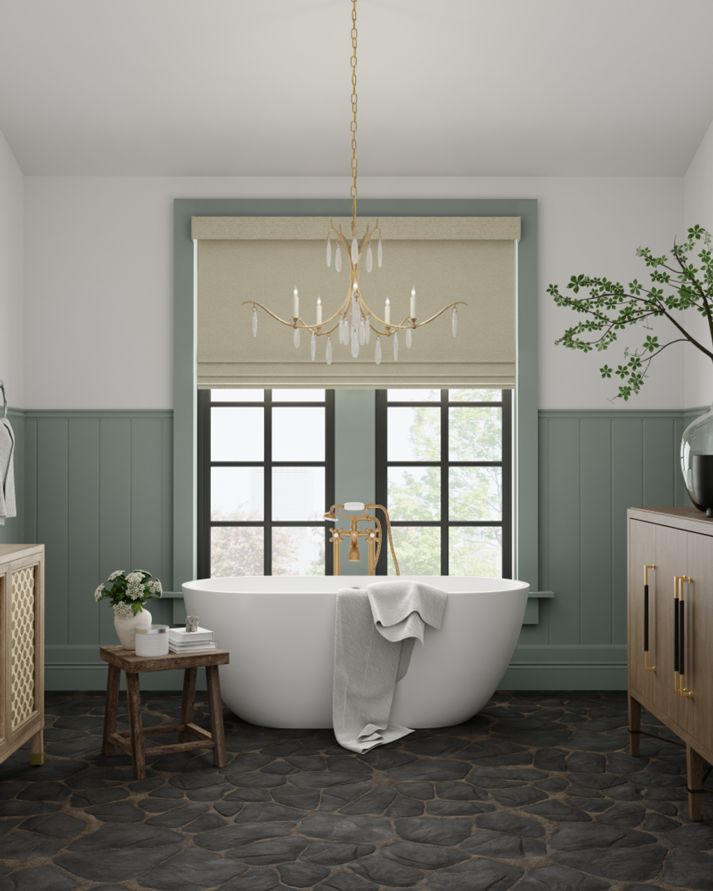 Marshallia Small Gold Chandelier