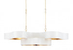 Grand Lotus Oval White Chandelier