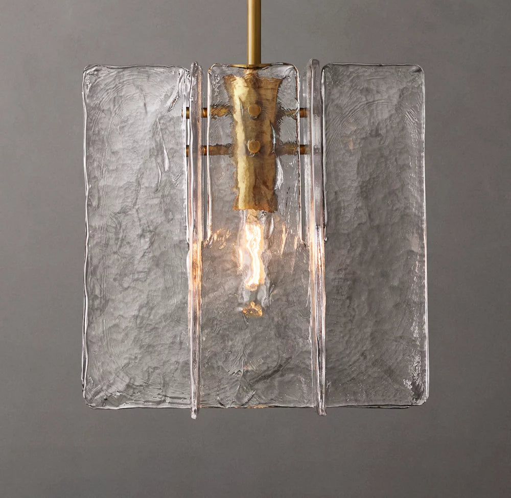 Lattice Clear Glass Pendant