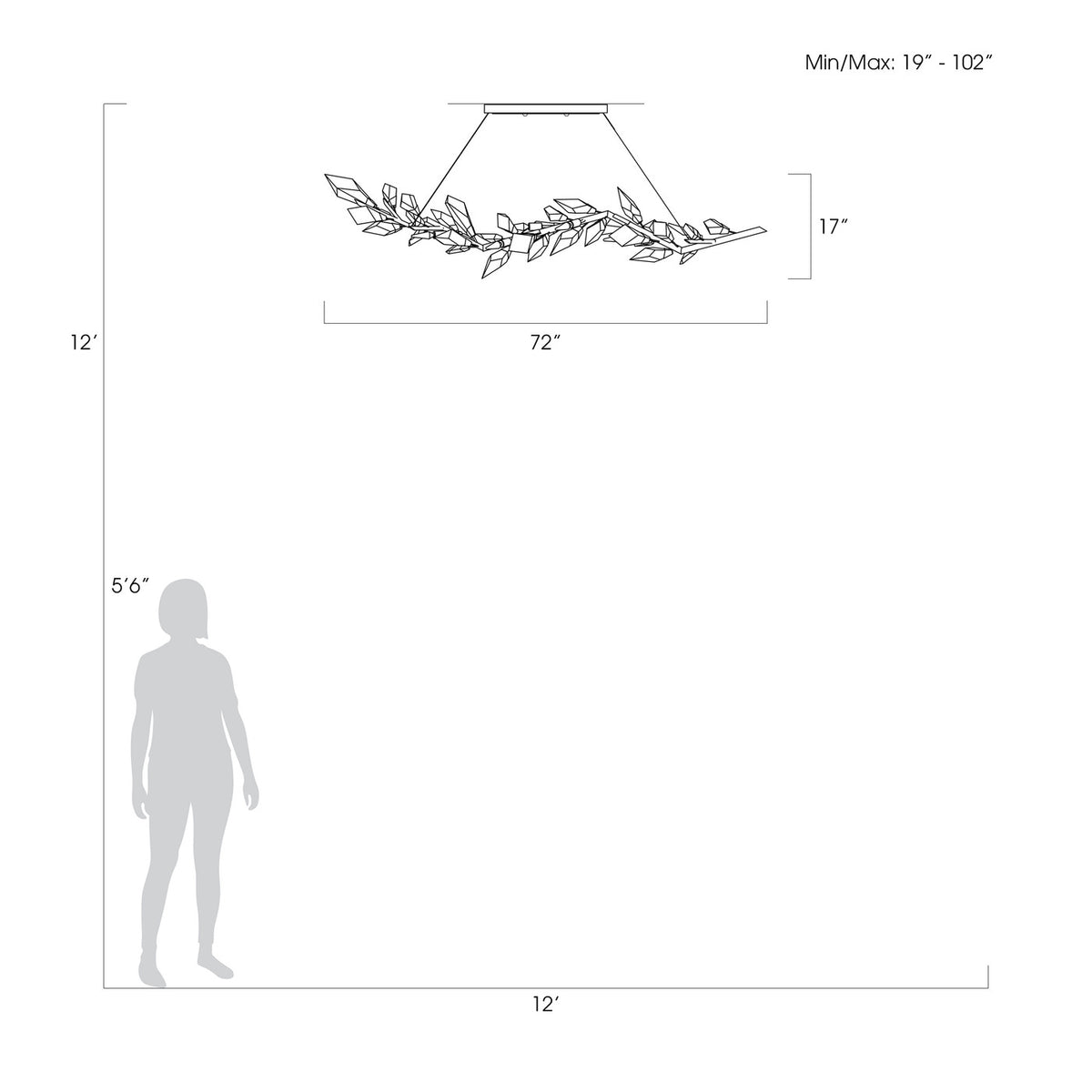 FORET 72" W Linear Pendant