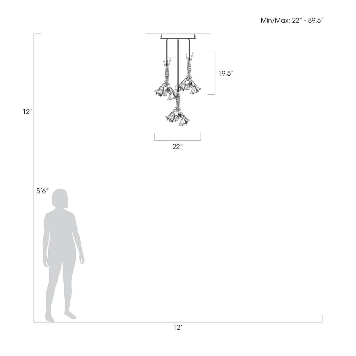 AZU 22" W Round Pendant