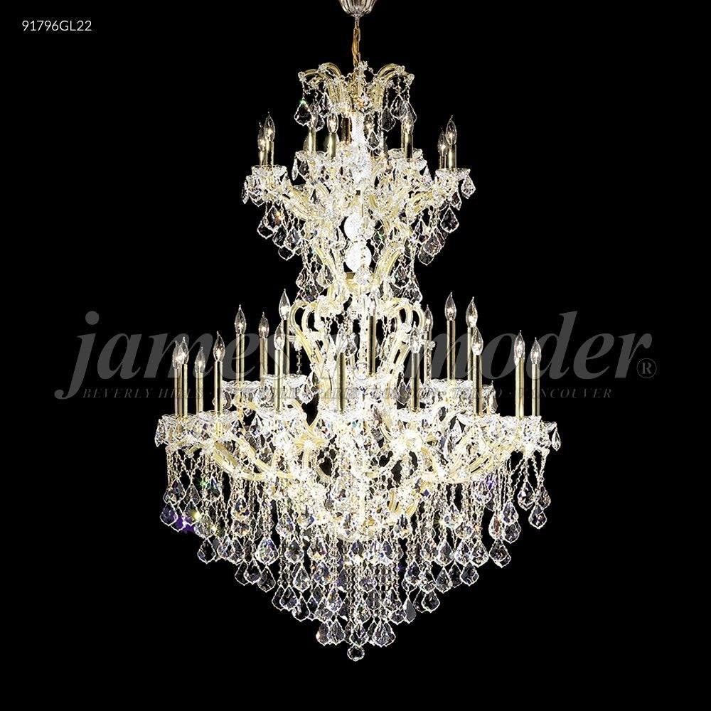 James Moder Lighting - 91796GL0TX - Maria Theresa Grand - Thirty-Seven Light Crystal Chandelier
