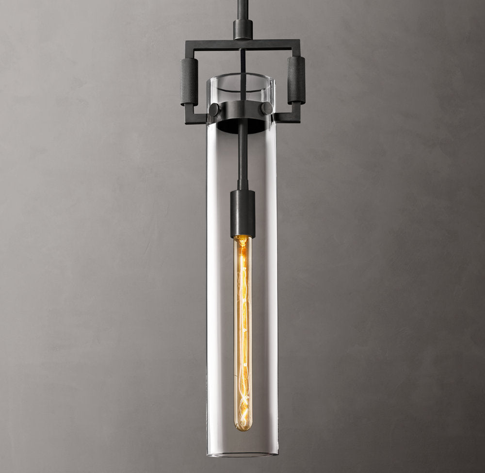 Machinist Glass Cylinder Pendant