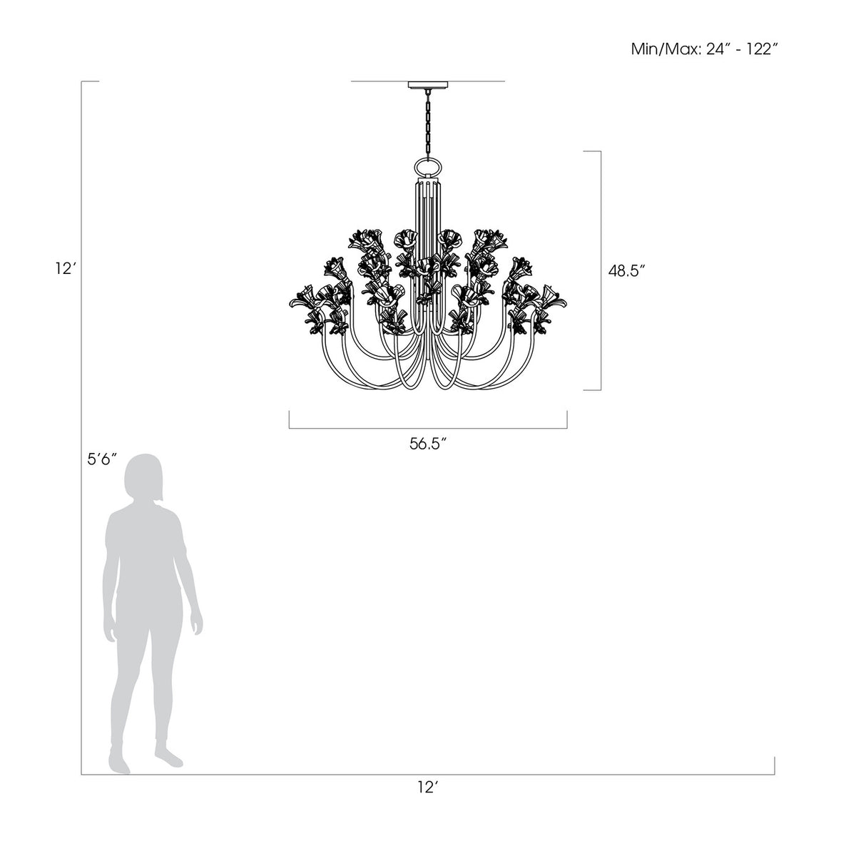 AZU 56.5" W Round Chandelier