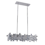 Vermeer Chrome Six-Light Island Pendant with Swarovski Elements Crystal