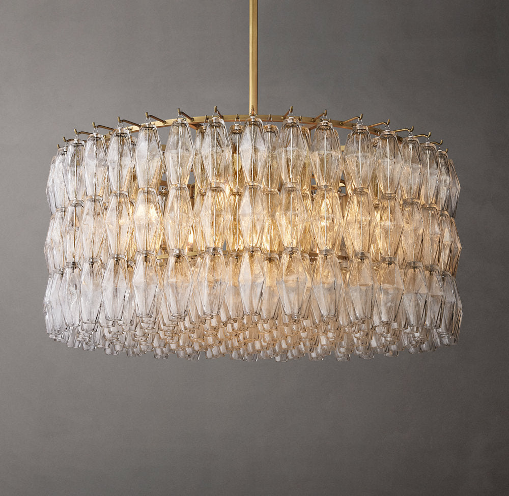 Chiara Clear Glass Round Chandelier 37"