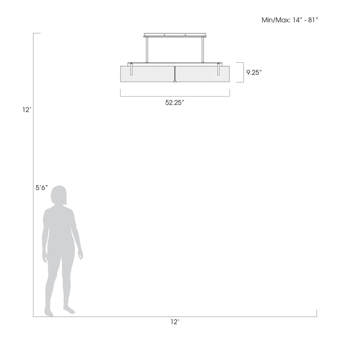 TERRA 52.25" W Linear Pendant