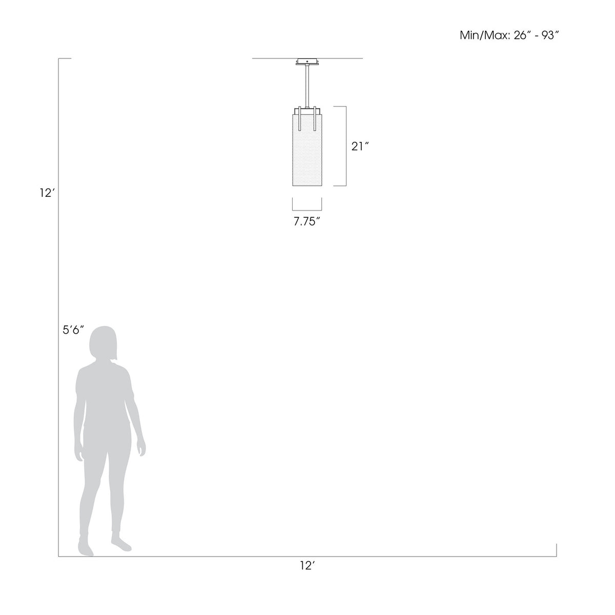 TERRA 7.75" W Rectangular Pendant