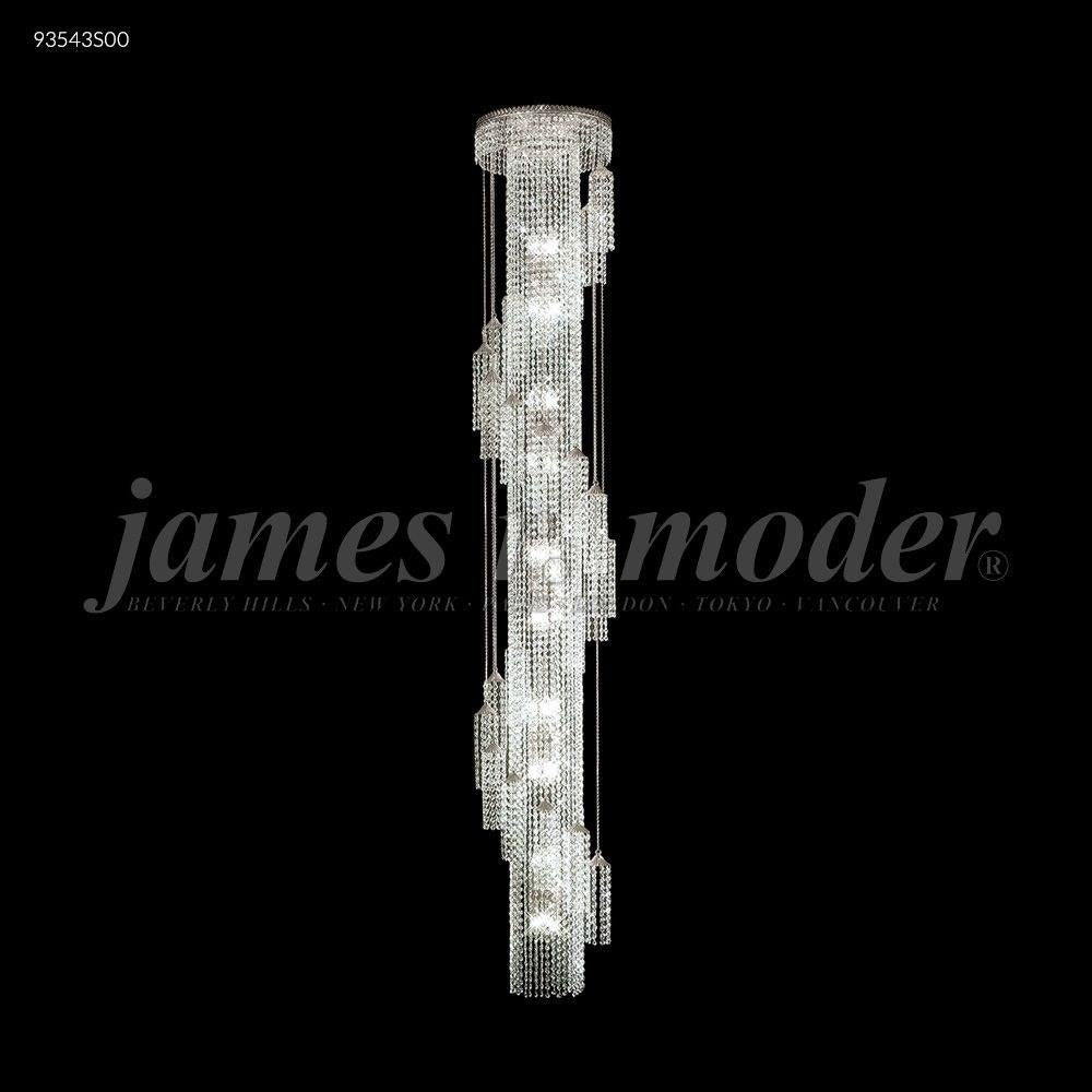 James Moder Lighting - 93543S22 - Contemporary - 30 Light Large Entry Chandelier-96 Inches Tall and 16 Inches Wide