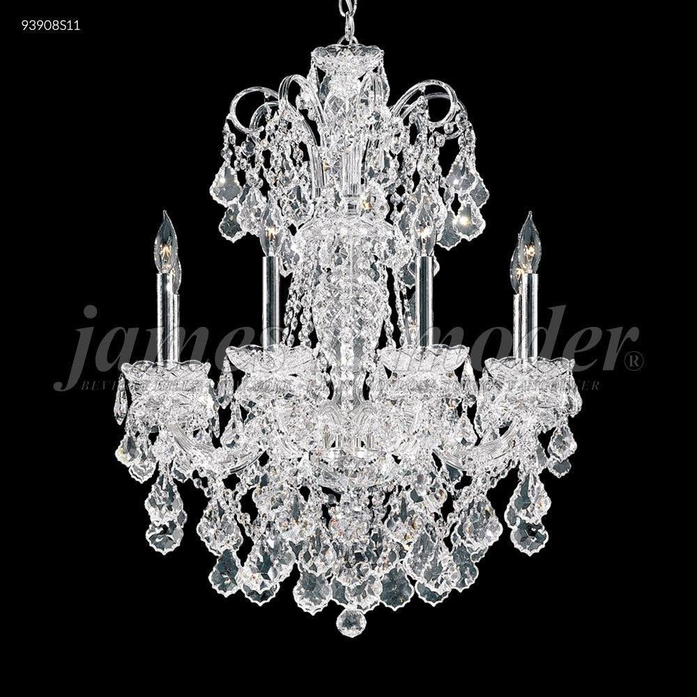 James Moder Lighting - 93908S22 - Maria Elena - 33 Inch Eight Light Crystal Chandelier