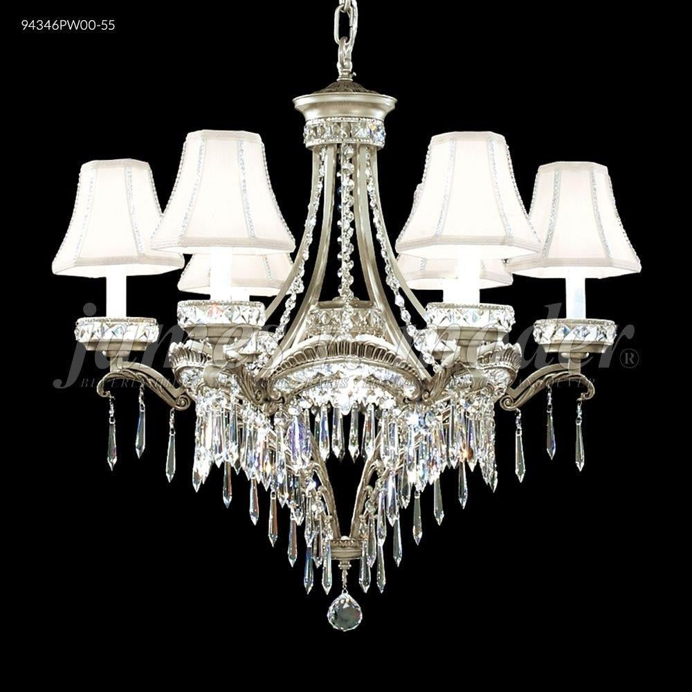 James Moder Lighting - 94346PW00-55 - Dynasty Cast Brass - 7 Light Chandelier-27 Inches Tall and 25 Inches Wide